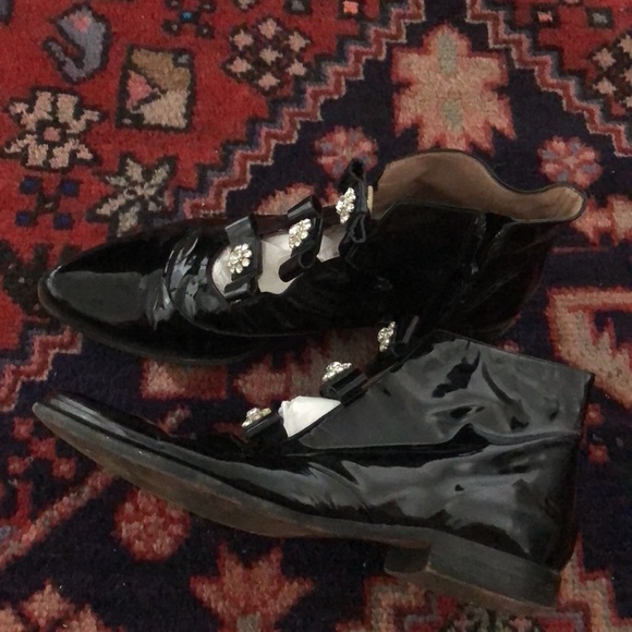 Chloe rhinestone patent leather ankle booties - Picture 8 of 10